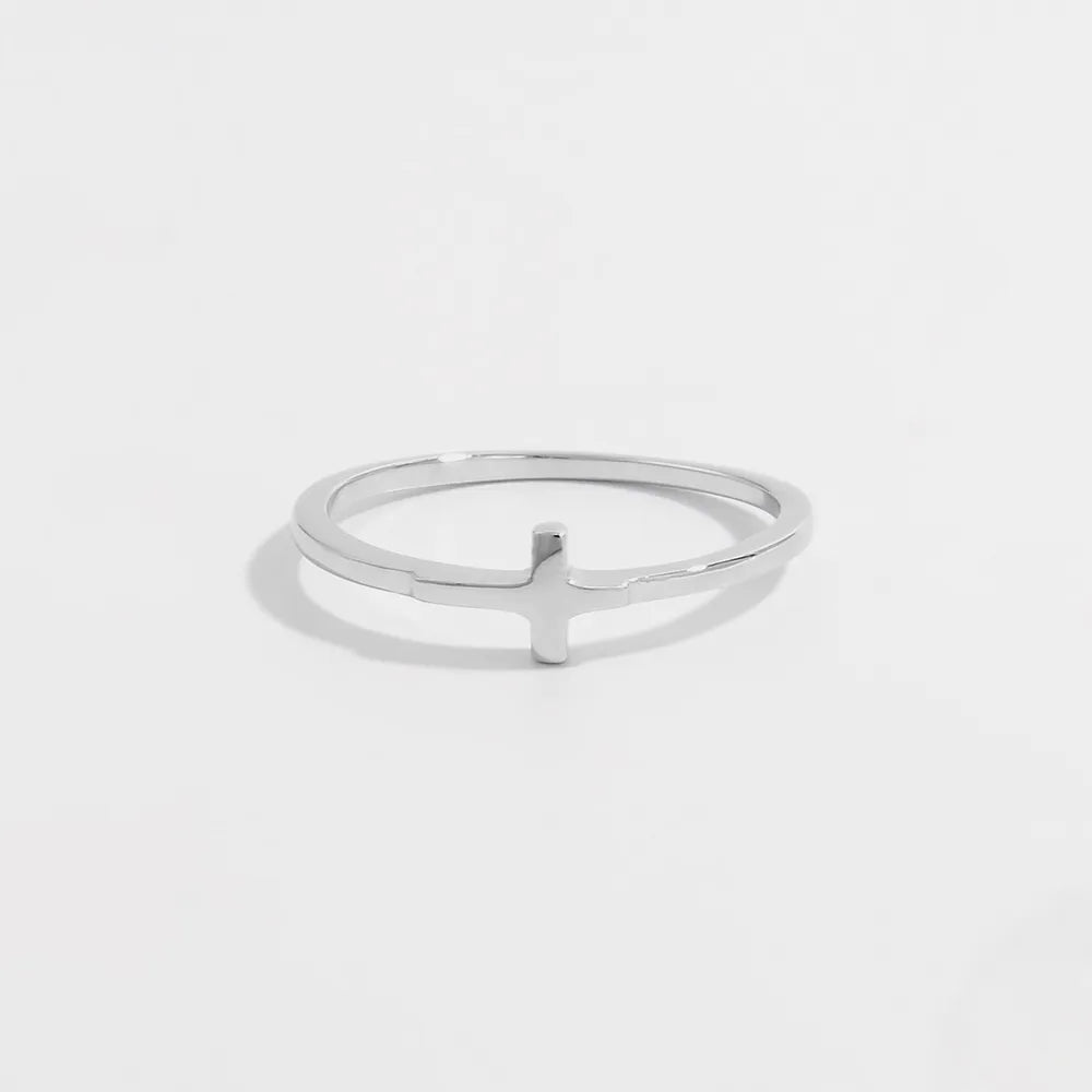 925 Sterling Silver Cross Ring - Roe Creation