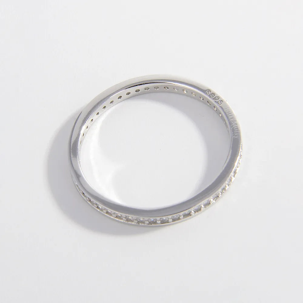 925 Sterling Silver Inlaid Zircon Ring - Roe Creation