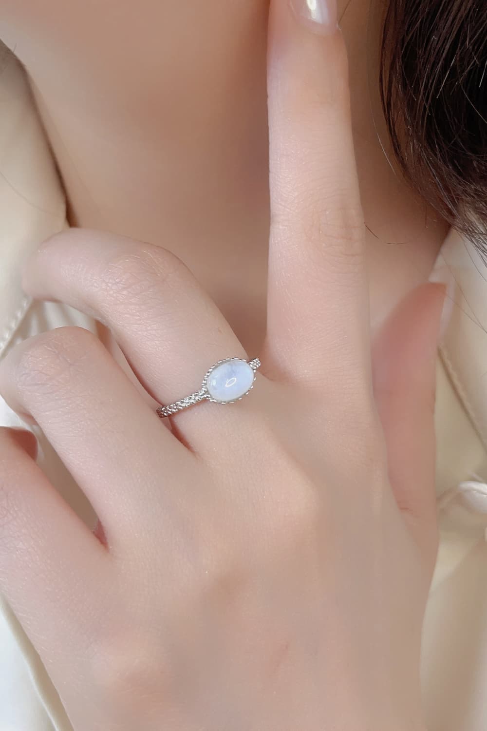 Moonstone 925 Sterling Silver Ring - Roe Creation