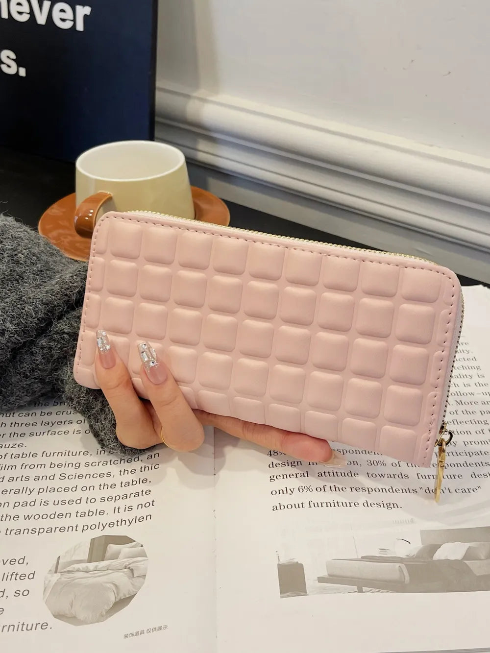 PU Leather Solid Color Wallet - Roe Creation