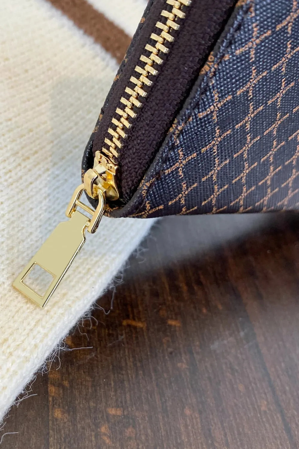 PU Leather Plaid Wallet - Roe Creation