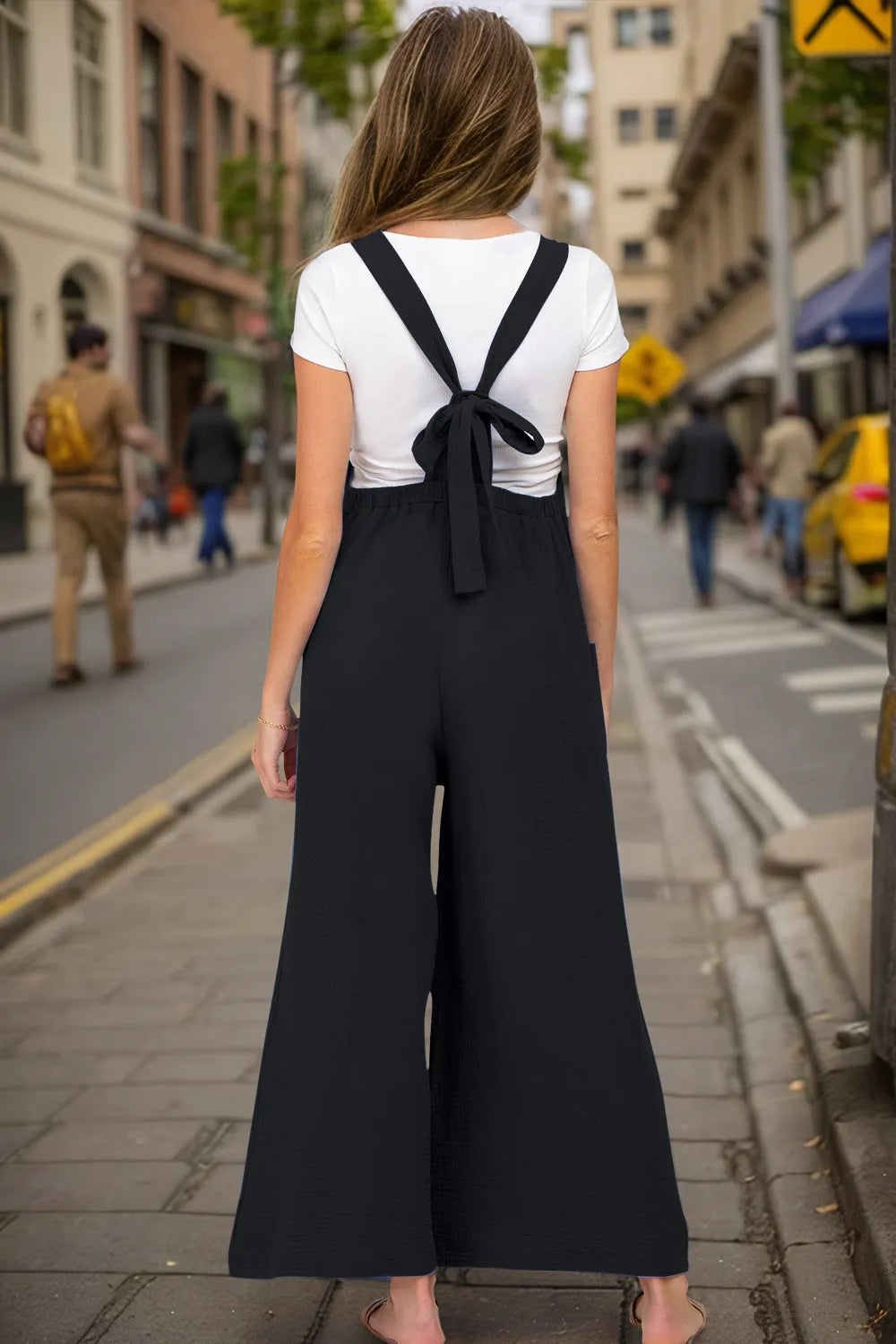 Double Take Full Size Wide Leg Overalls with Pockets - Roe Creation
