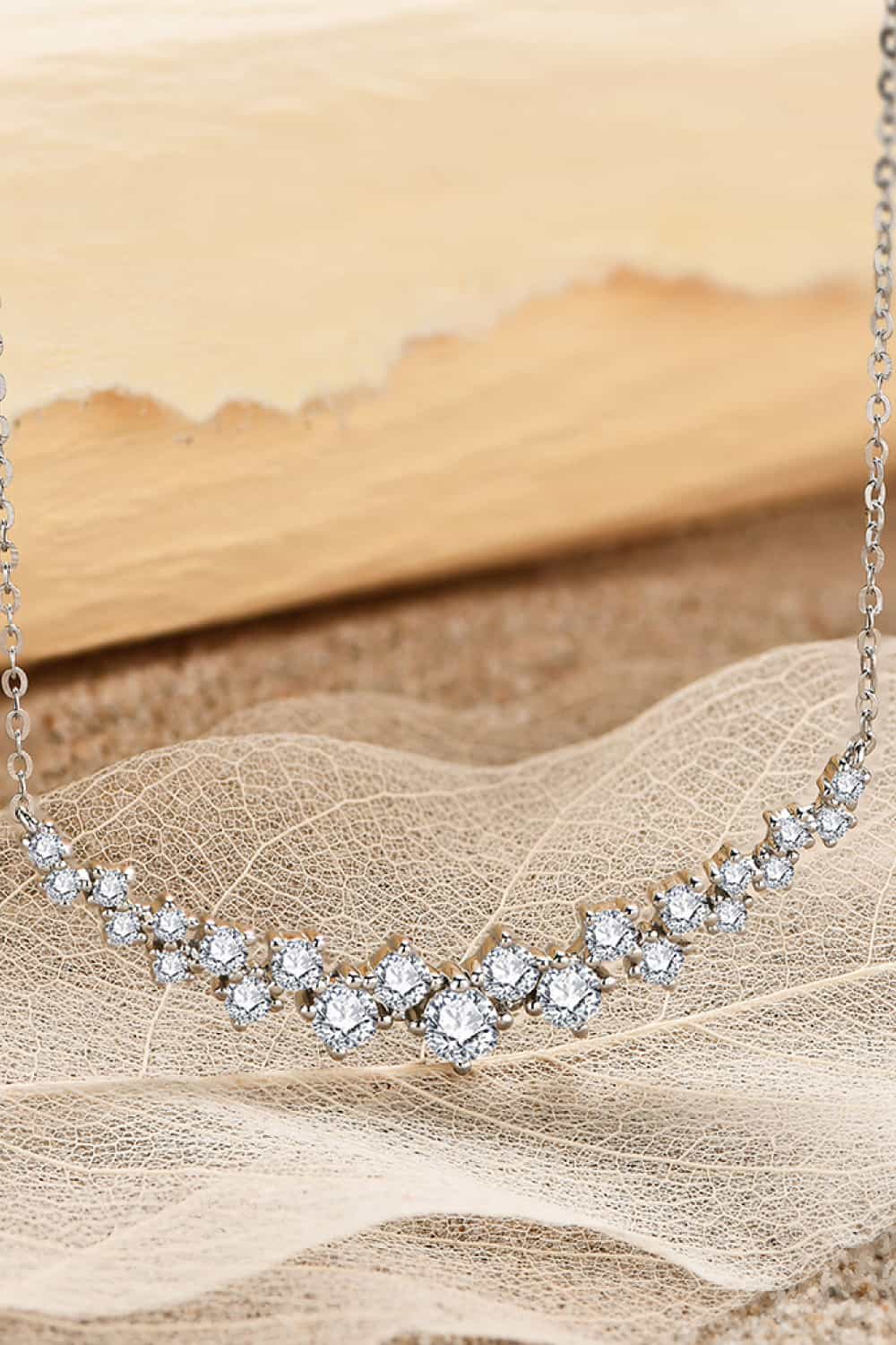1.64 Carat Moissanite 925 Sterling Silver Necklace - Roe Creation