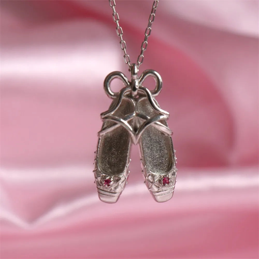 Copper Ballet Shoe Pendant Necklace - Roe Creation