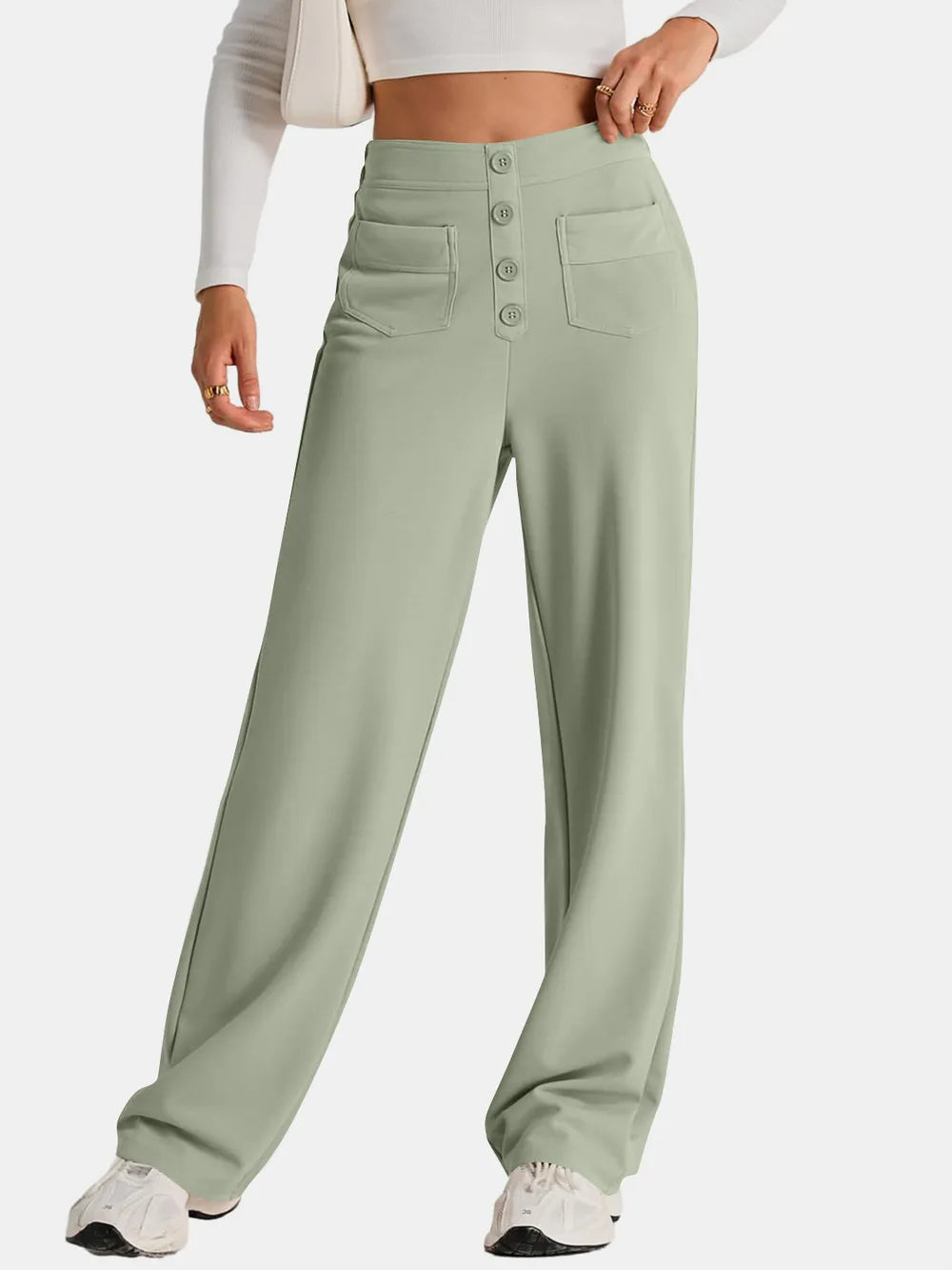 High Waist Wide Leg Pants - Roe Creation
