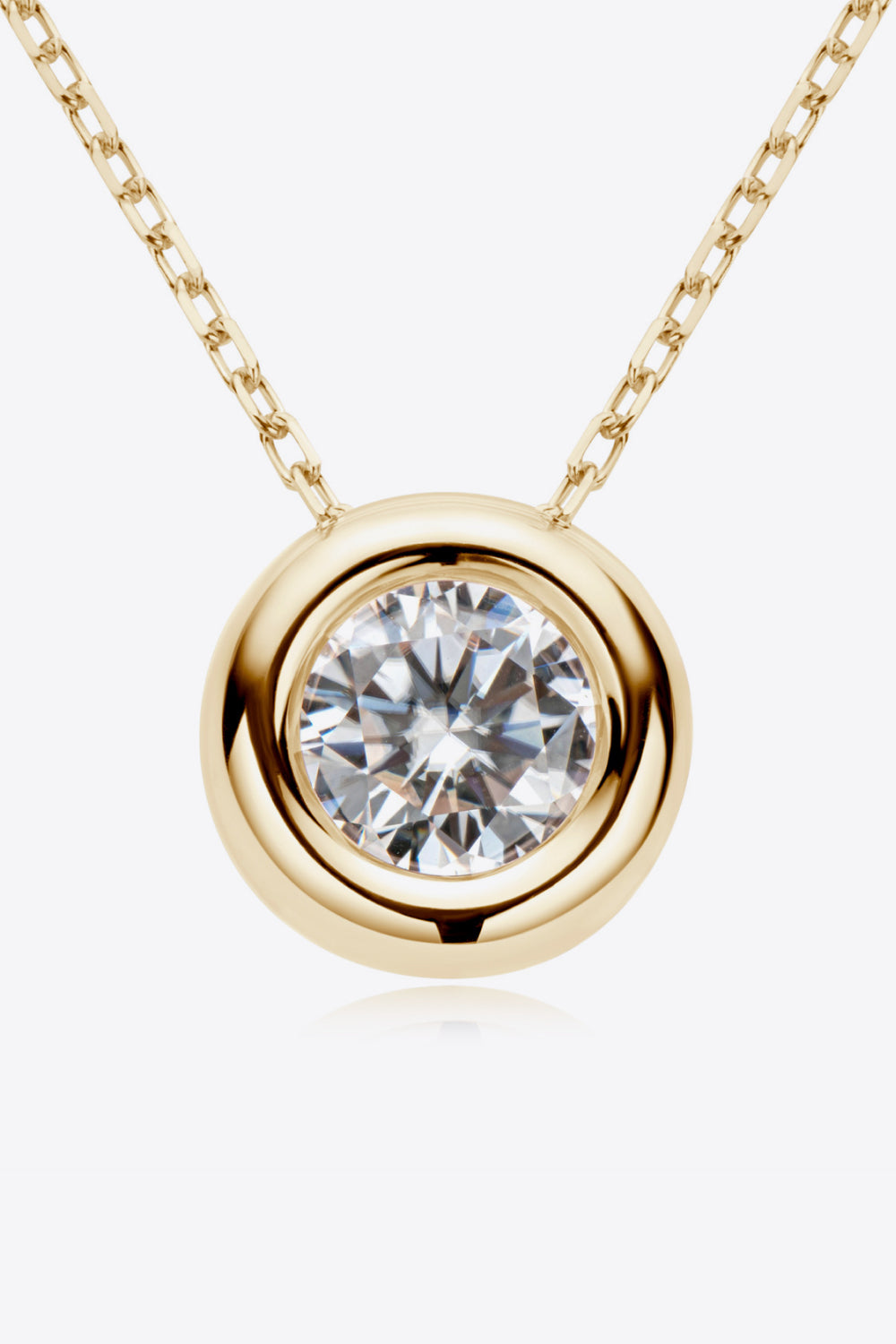 Adored 1 Carat Moissanite Pendant 925 Sterling Silver Necklace - Roe Creation