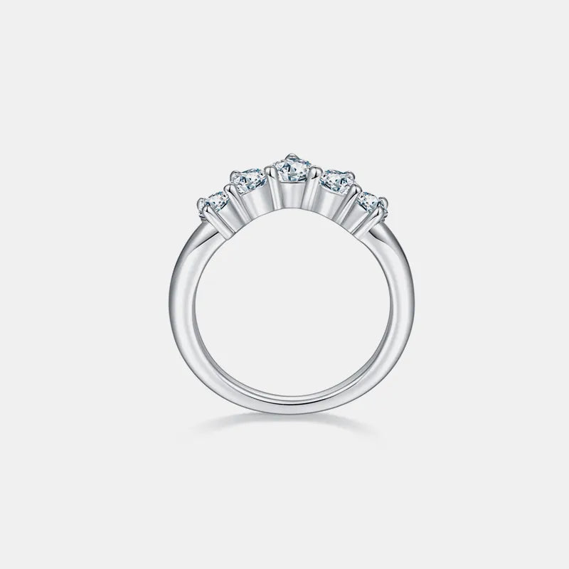 Inlaid Moissanite 925 Sterling Silver Ring - Roe Creation