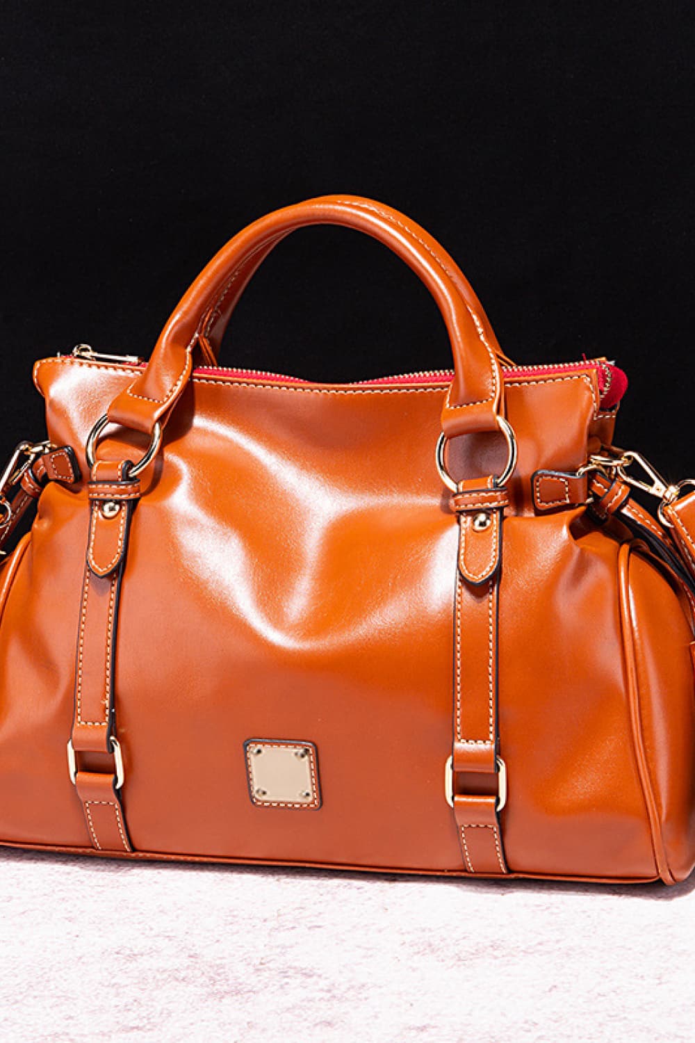 PU Leather Handbag with Tassels - Roe Creation