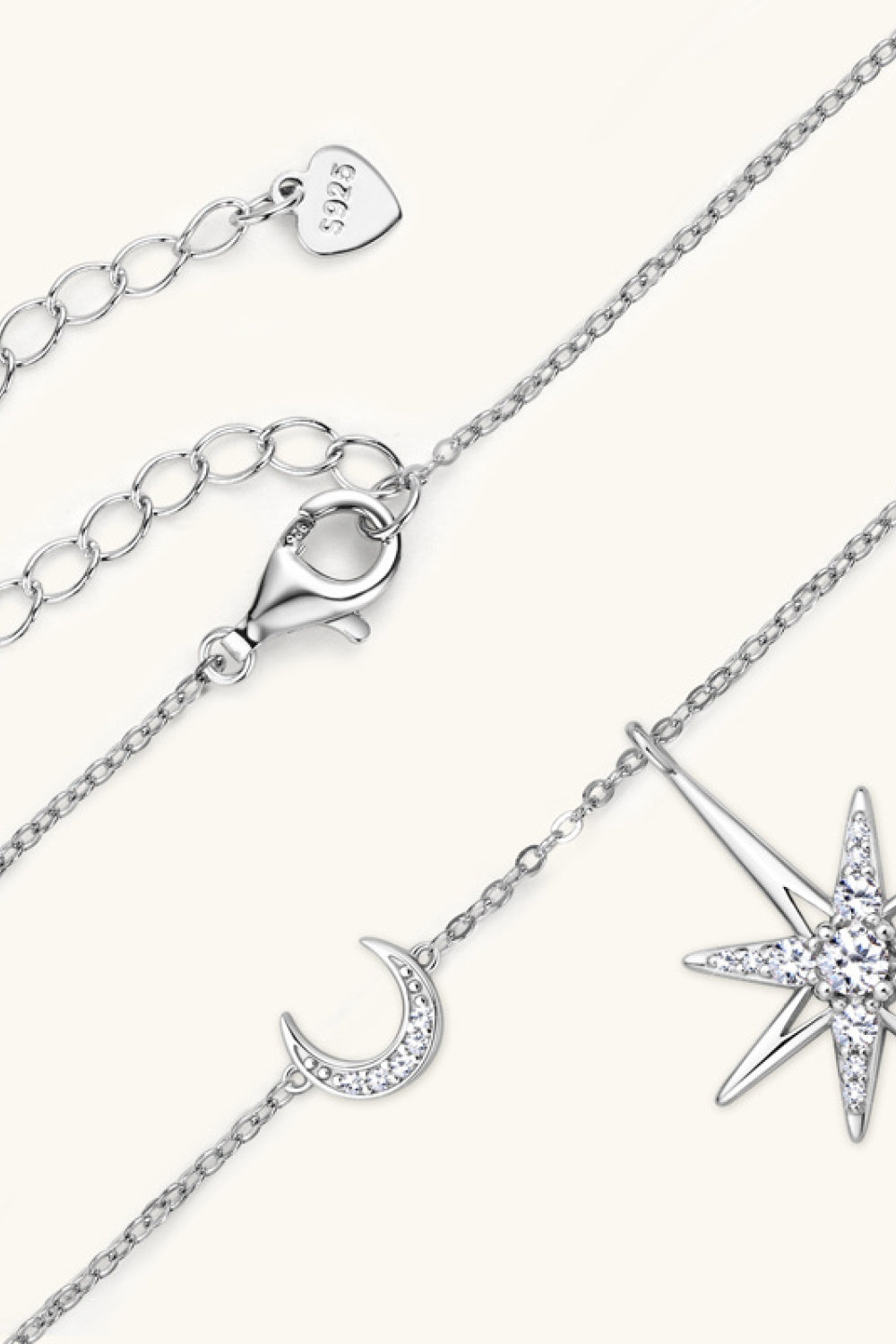 Moissanite 925 Sterling Silver Necklace - Roe Creation
