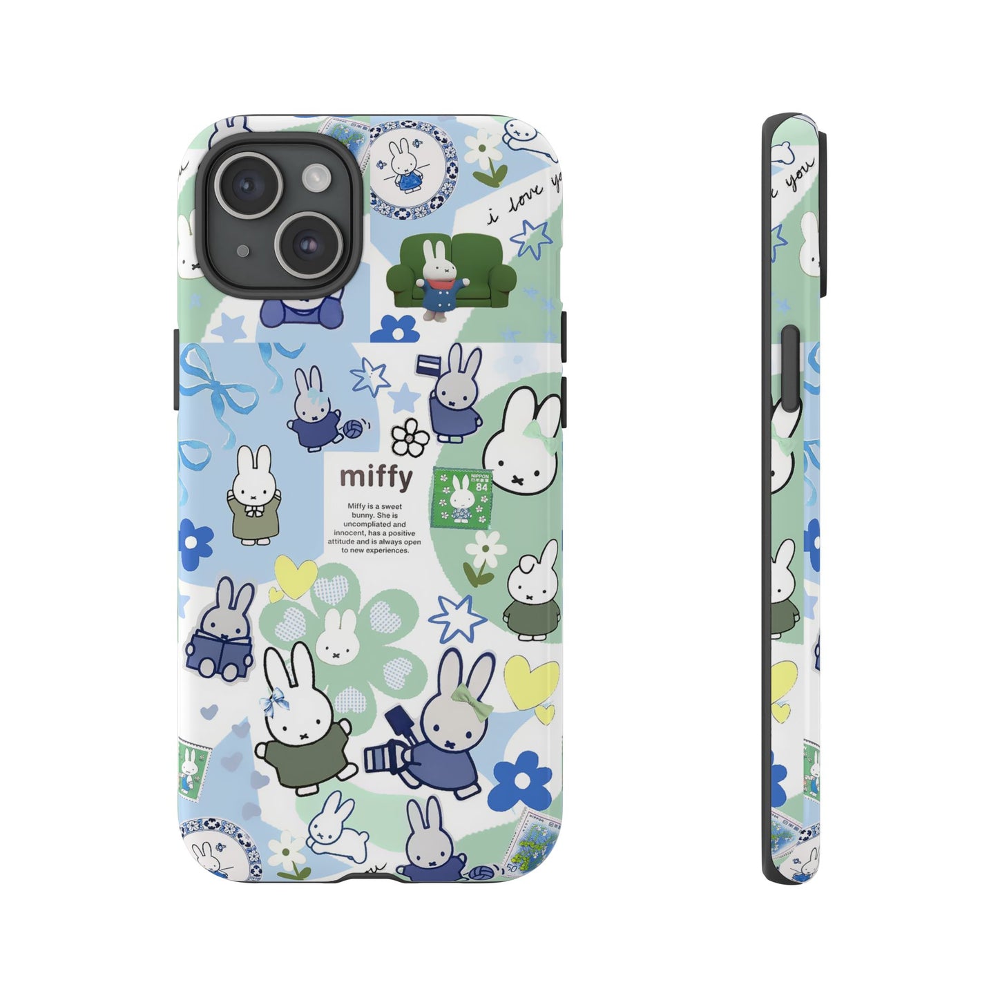 Cute Miffy Tough Phone Case - iPhone, Samsung Stylish Design for Bunny Lovers