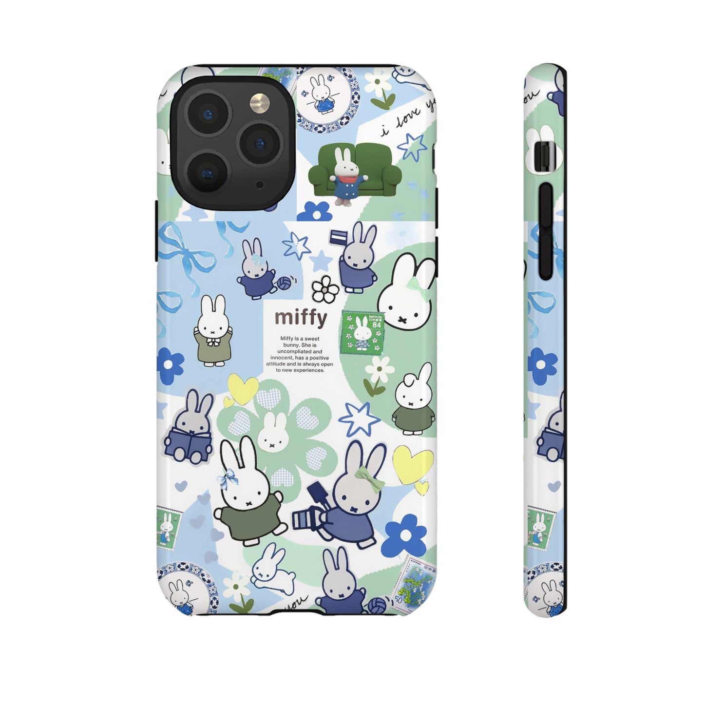 Cute Miffy Tough Phone Case - iPhone, Samsung Stylish Design for Bunny Lovers