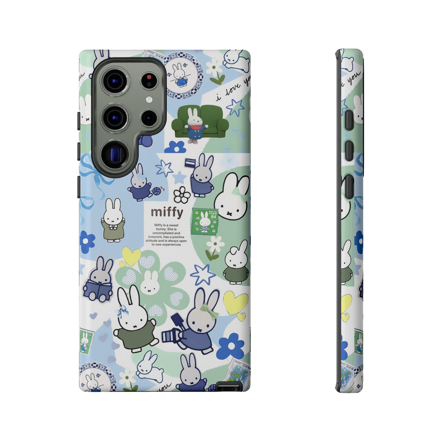 Cute Miffy Tough Phone Case - iPhone, Samsung Stylish Design for Bunny Lovers