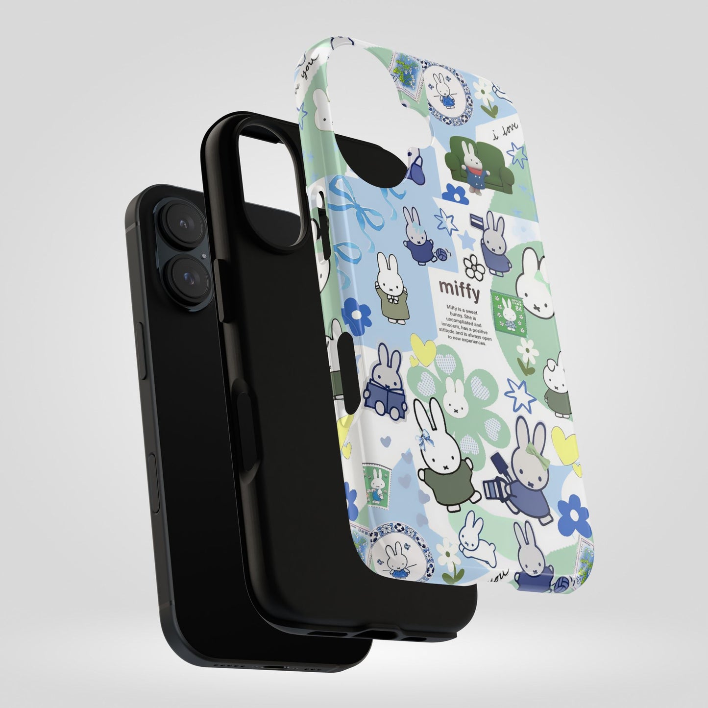 Cute Miffy Tough Phone Case - iPhone, Samsung Stylish Design for Bunny Lovers