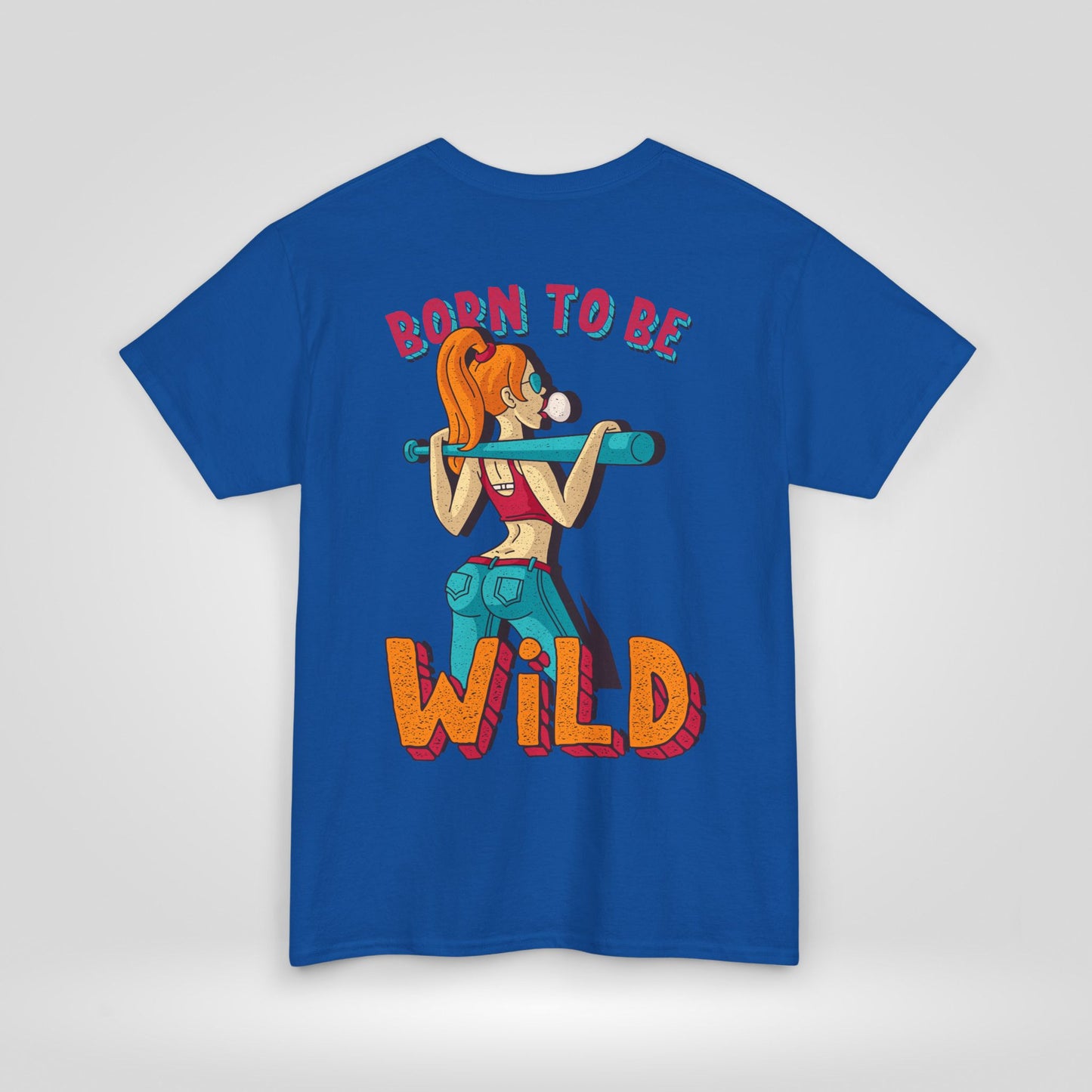 Born to Be Wild Unisex Heavy Cotton Tee, Fun Graphic Shirt, Adventure Tee, Gift for Nature Lovers, Casual Wear, Festival Top, Summer Fashion - Roe Creation