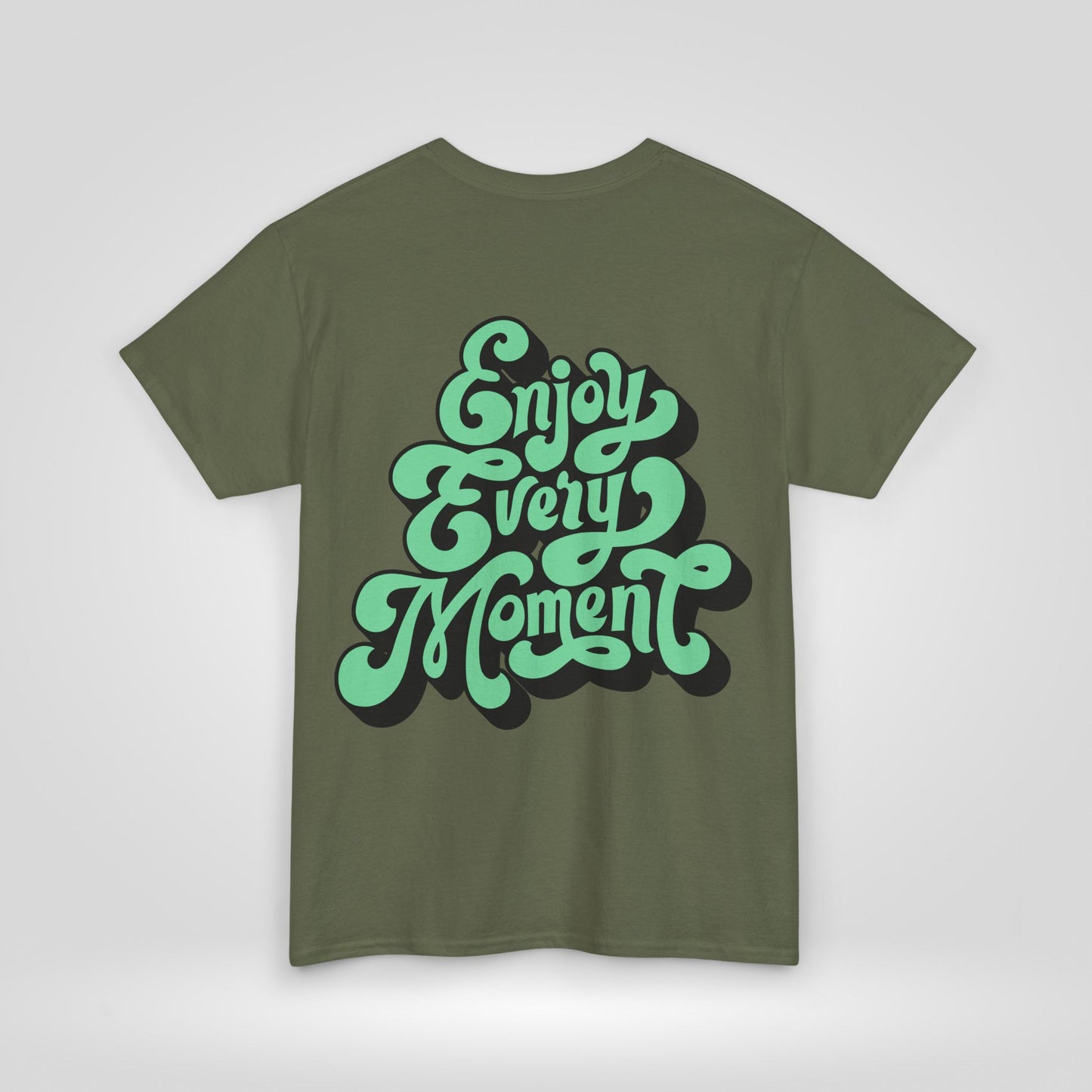 Enjoy Every Moment Unisex Heavy Cotton Tee - Casual Comfort Tee, Graphic Shirt, Everyday Wear, Gift for Friends, Minimalist Style