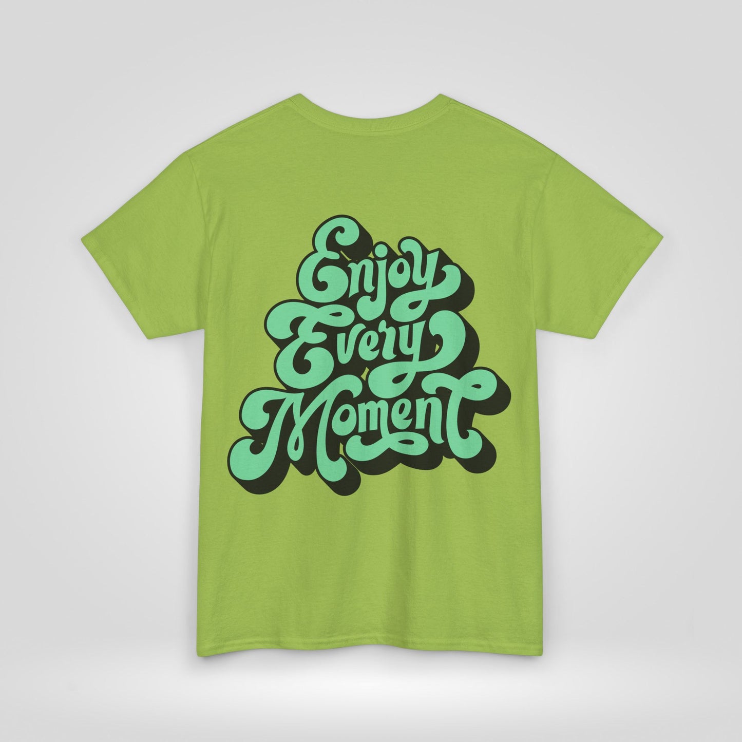 Enjoy Every Moment Unisex Heavy Cotton Tee - Casual Comfort Tee, Graphic Shirt, Everyday Wear, Gift for Friends, Minimalist Style