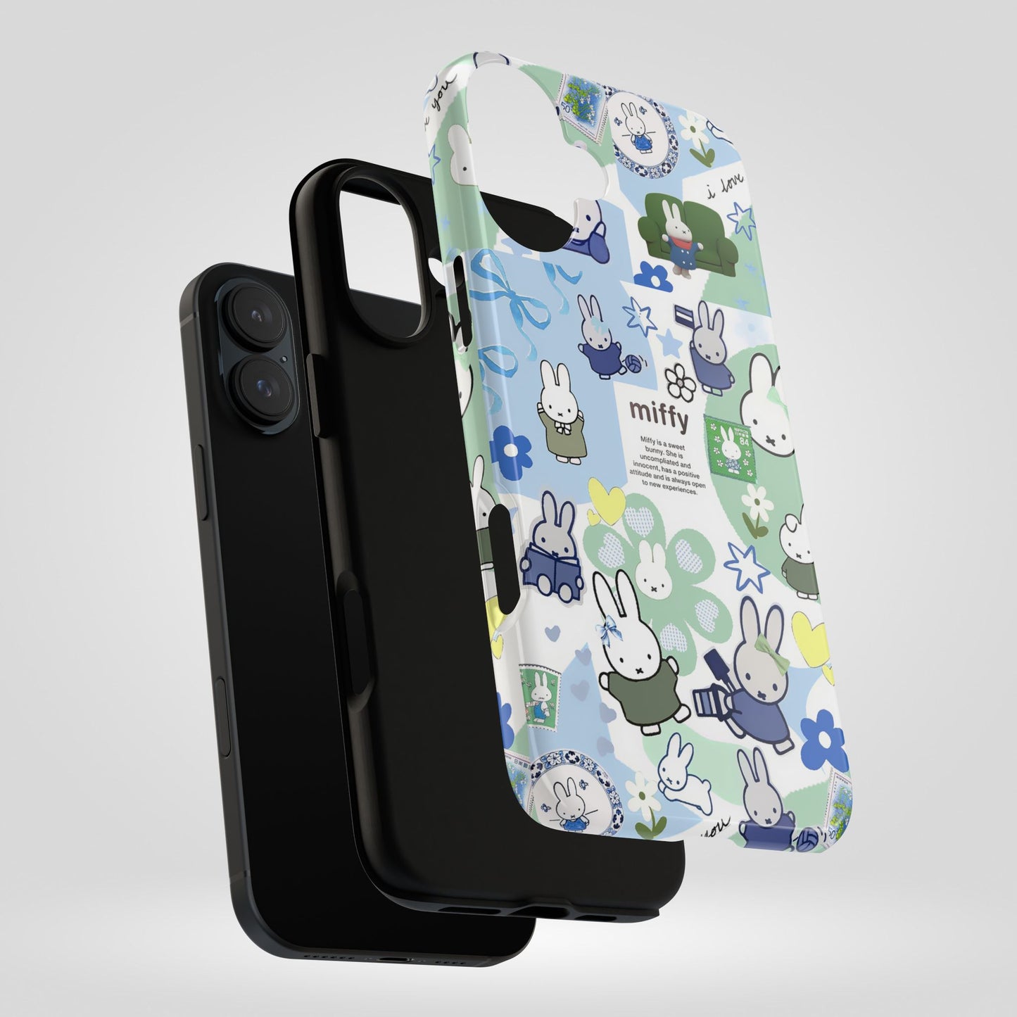 Cute Miffy Tough Phone Case - iPhone, Samsung Stylish Design for Bunny Lovers