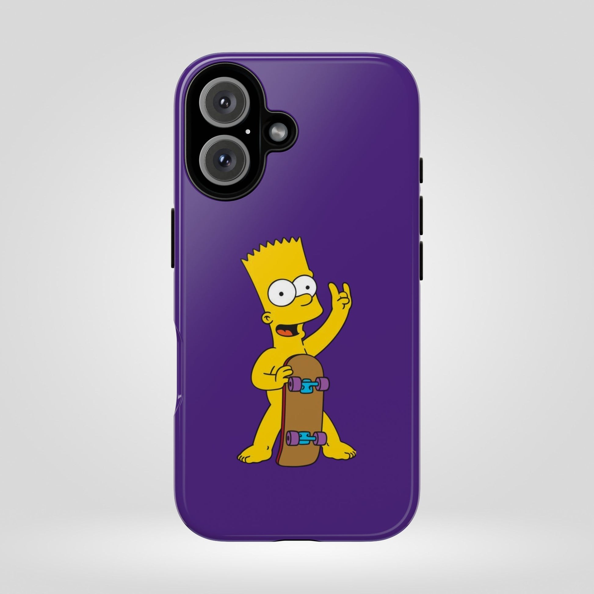 Fun Bart Simpson Skateboard Phone Case - Tough and Stylish - Roe Creation