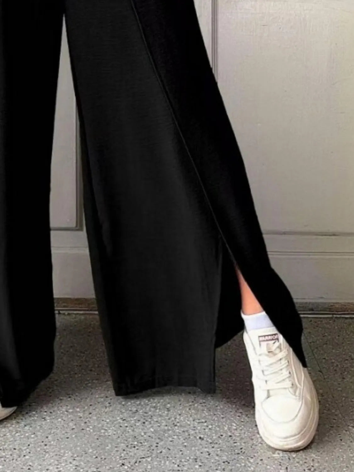 Slit Wide Leg Pants - Roe Creation