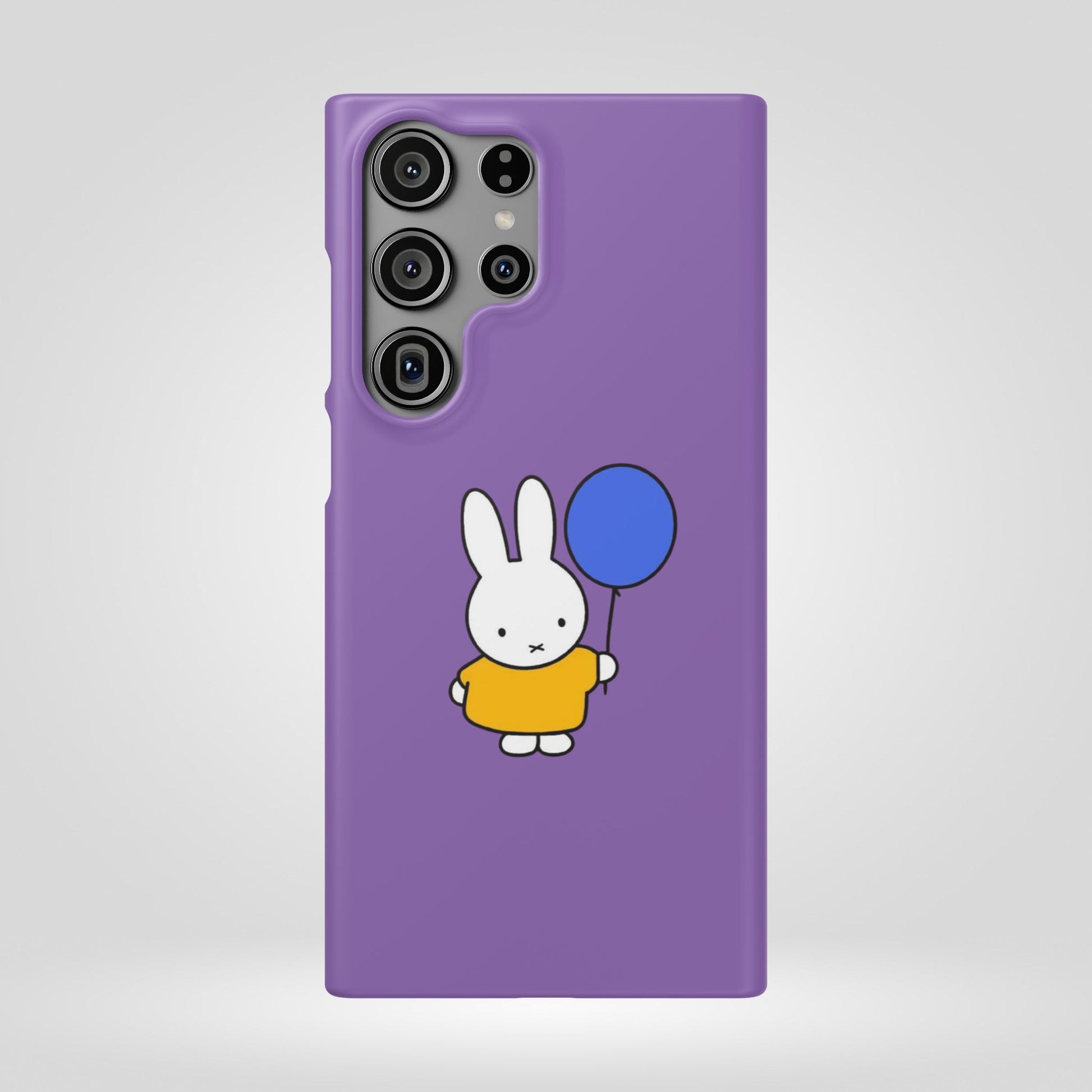 Miffy Phone Case, iPhone, Samsung Snap Case - Cartoon Fun Purple Phone Accessory for Kids and Adults - Roe Creation