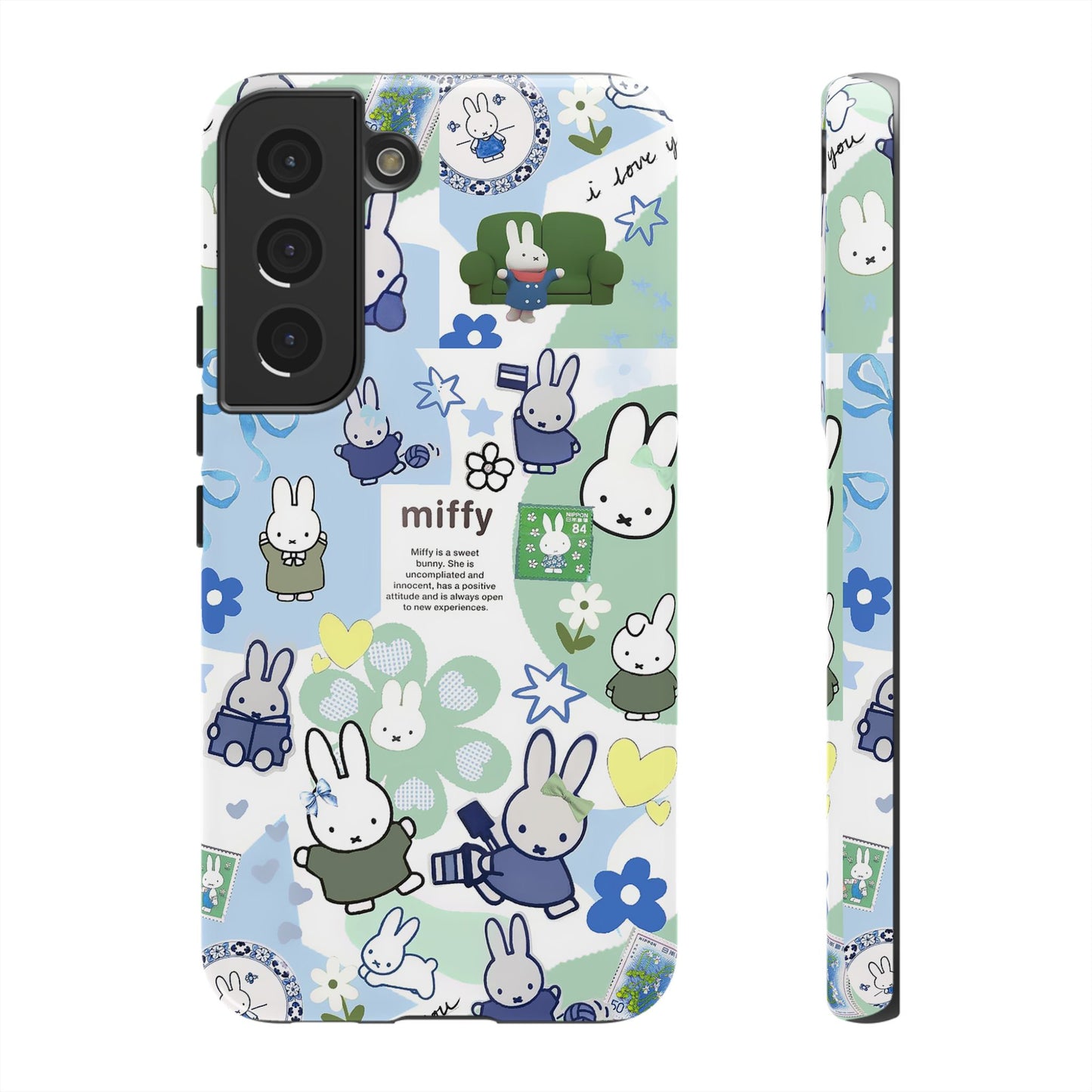 Cute Miffy Tough Phone Case - iPhone, Samsung Stylish Design for Bunny Lovers