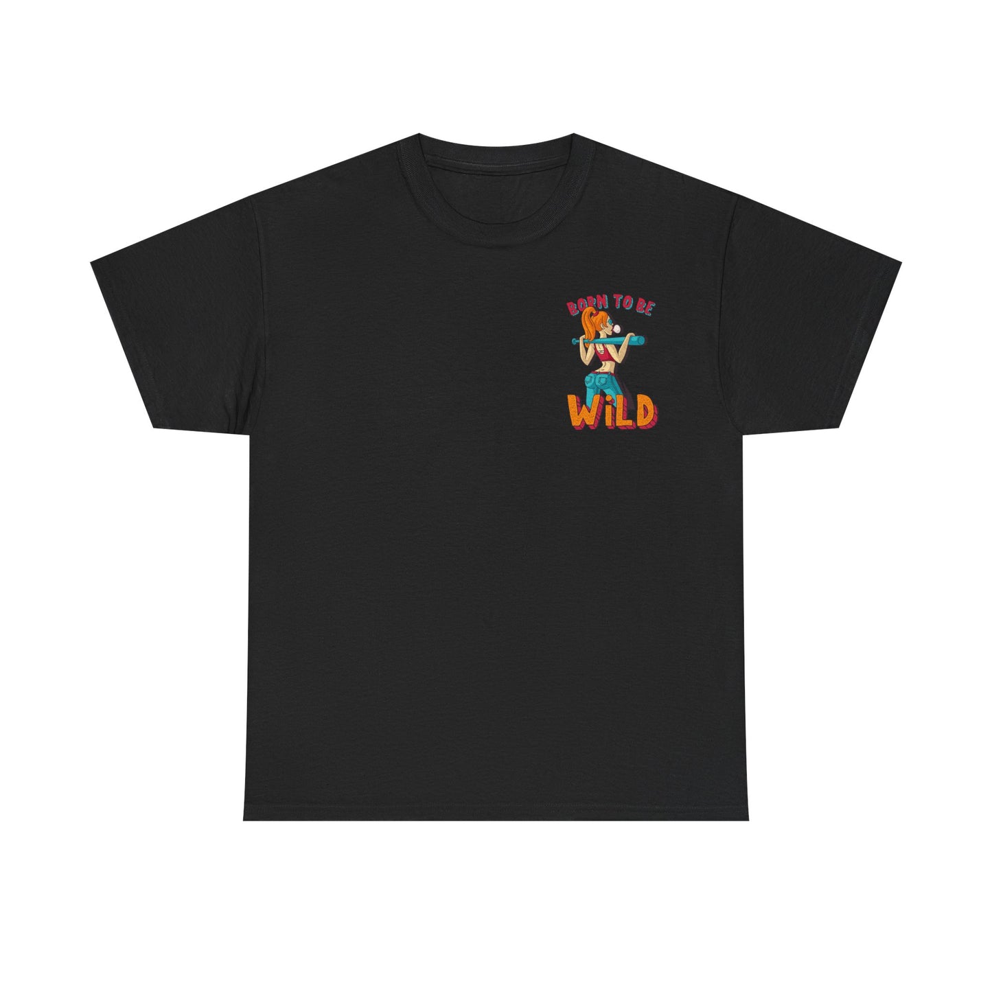 Born to Be Wild Unisex Heavy Cotton Tee, Fun Graphic Shirt, Adventure Tee, Gift for Nature Lovers, Casual Wear, Festival Top, Summer Fashion - Roe Creation