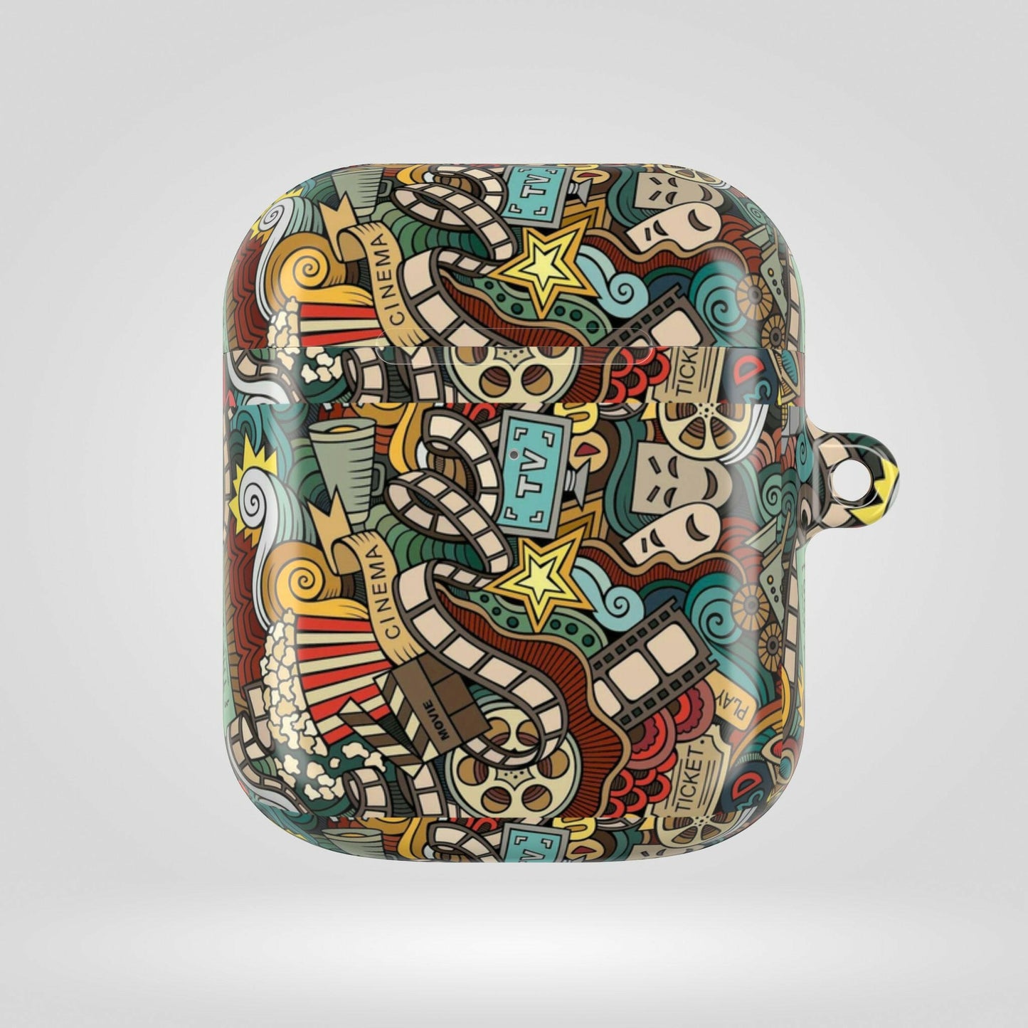 Cinematic AirPod Cases – Popcorn & Film Design