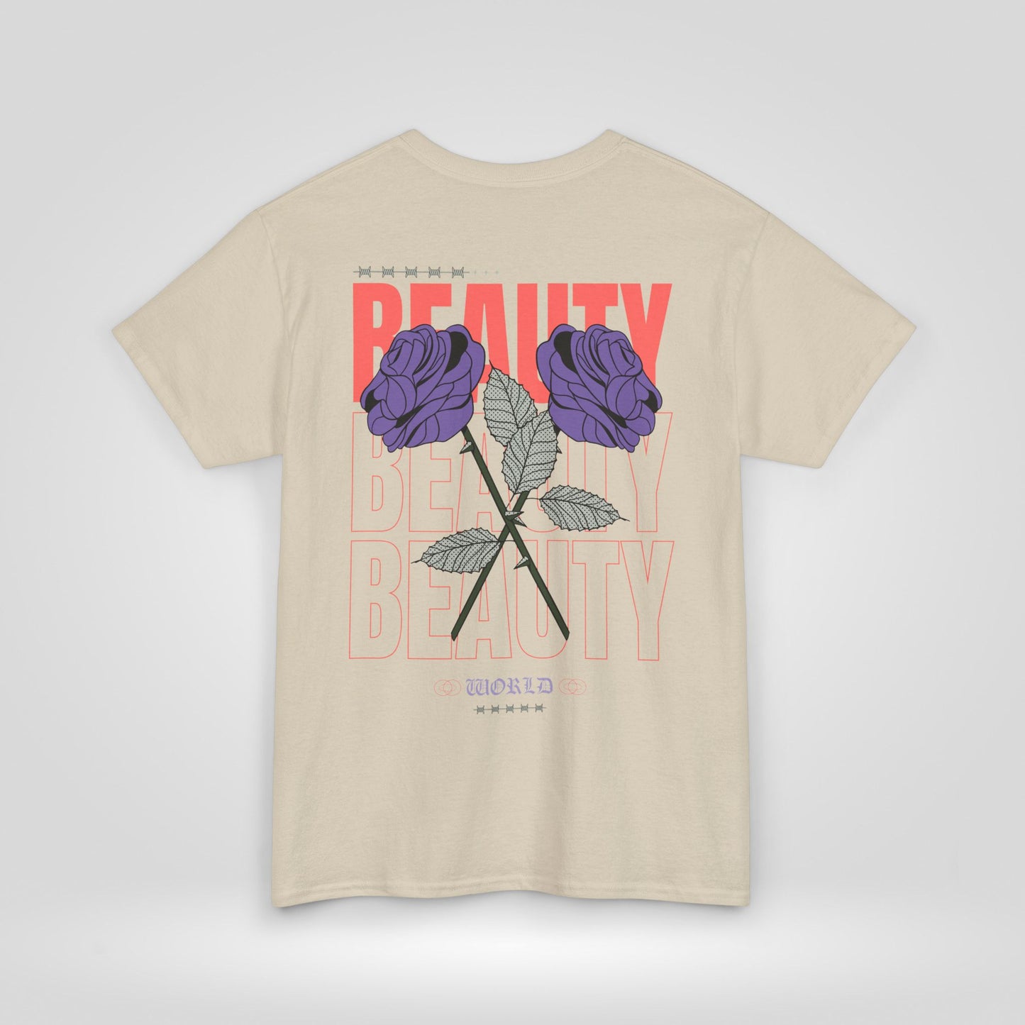 Beautiful Blooms Unisex Heavy Cotton Tee - Flower Graphics, Stylish Shirt, Gift for Her, Trendy Casual Wear, Art Lover Apparel - Roe Creation