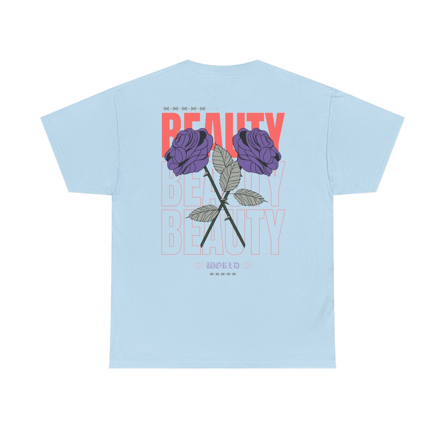 Beautiful Blooms Unisex Heavy Cotton Tee - Flower Graphics, Stylish Shirt, Gift for Her, Trendy Casual Wear, Art Lover Apparel - Roe Creation