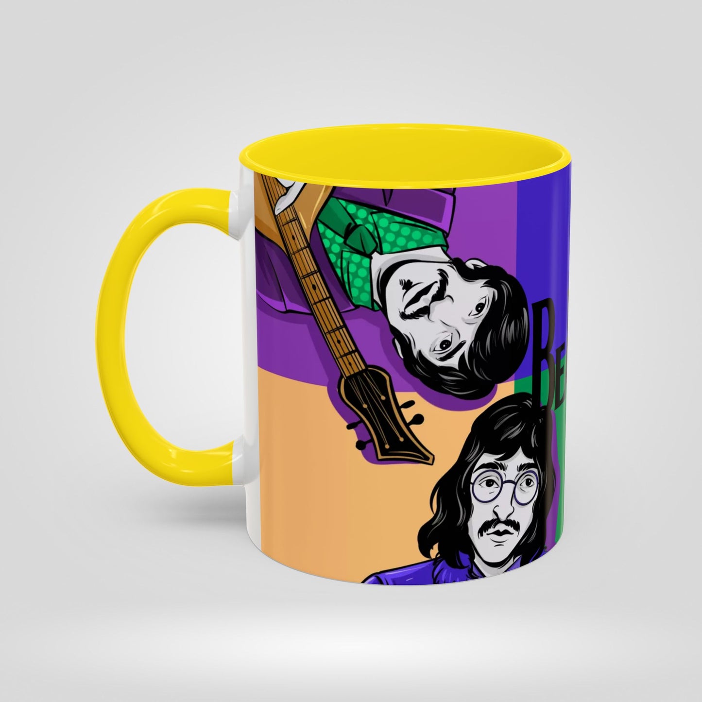 The Beatles Illustrated Colourful Mug – Fan Art Coffee Cup for Music Lovers