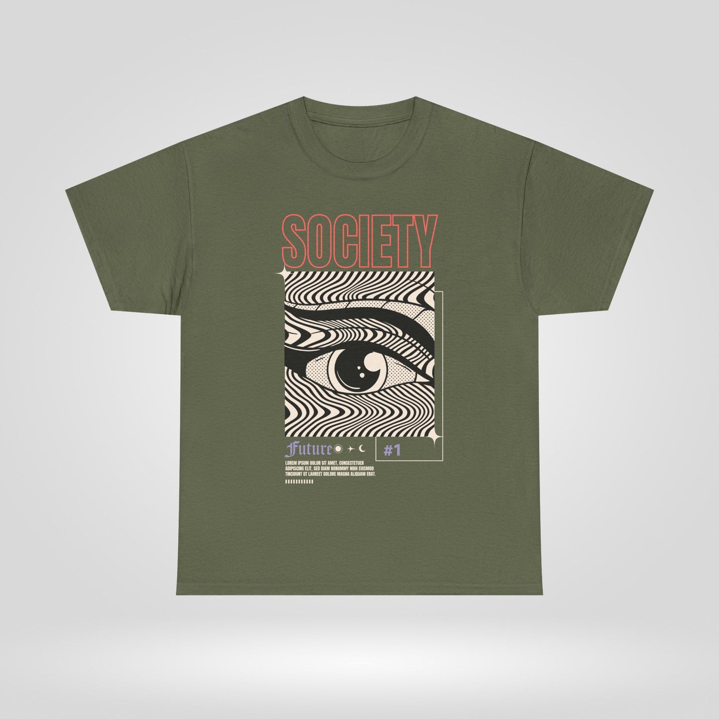 Society Unisex Heavy Cotton Tee - Future Vision Graphic Tee