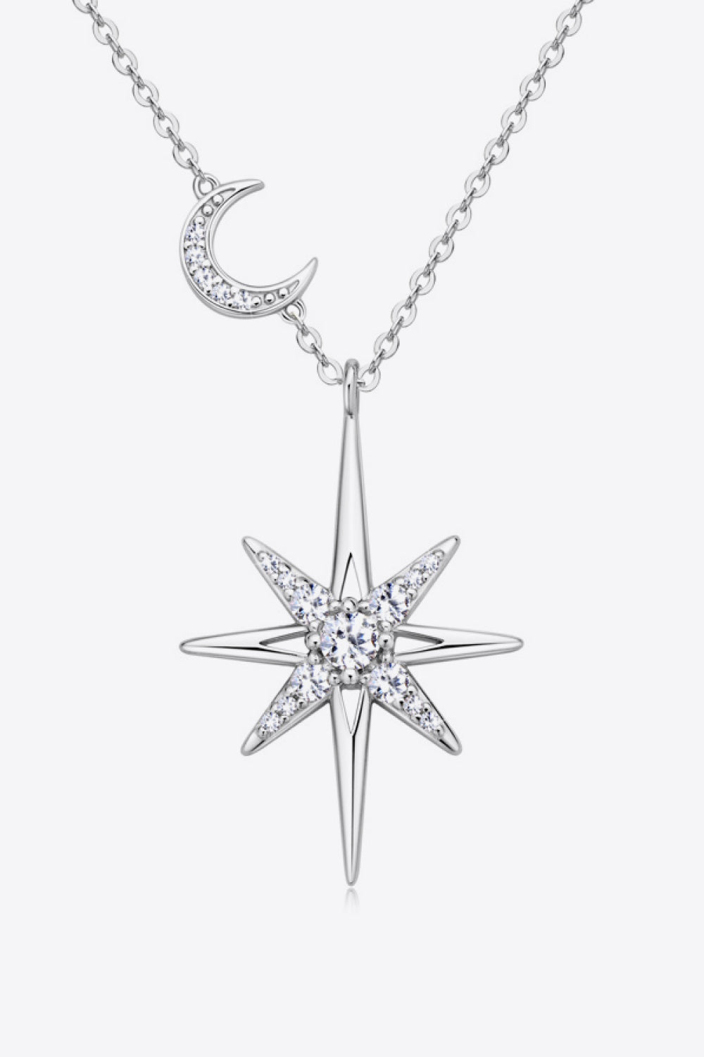 Moissanite 925 Sterling Silver Necklace - Roe Creation