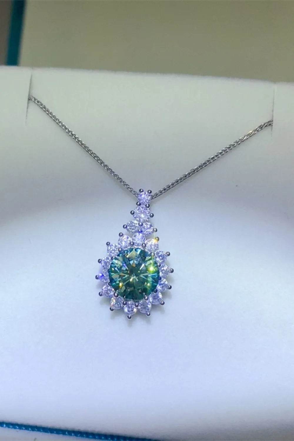 3 Carat Moissanite 925 Sterling Silver Pendant Necklace - Roe Creation