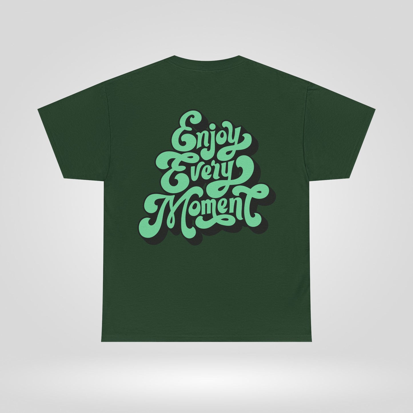 Enjoy Every Moment Unisex Heavy Cotton Tee - Casual Comfort Tee, Graphic Shirt, Everyday Wear, Gift for Friends, Minimalist Style