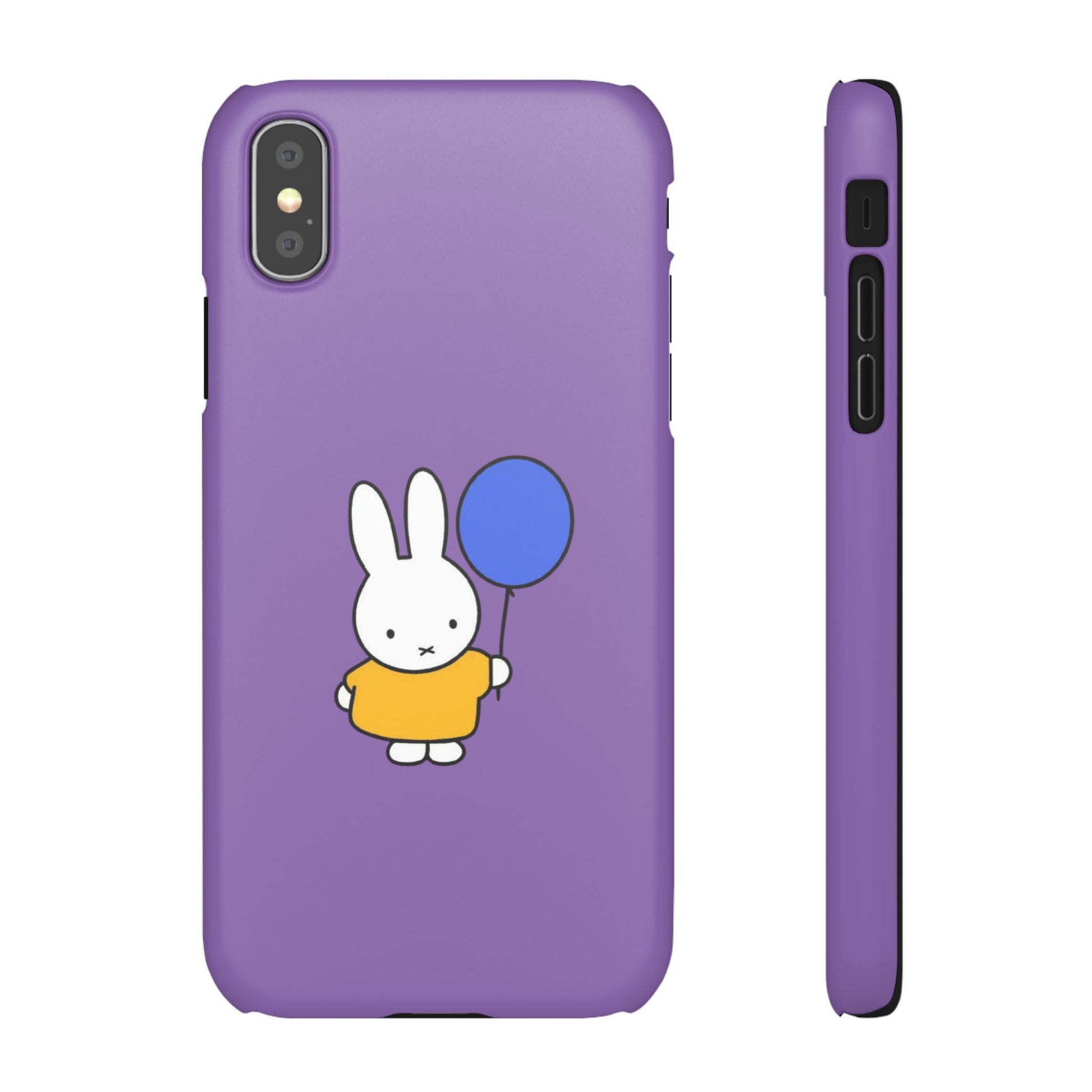 Miffy Phone Case, iPhone, Samsung Snap Case - Cartoon Fun Purple Phone Accessory for Kids and Adults - Roe Creation