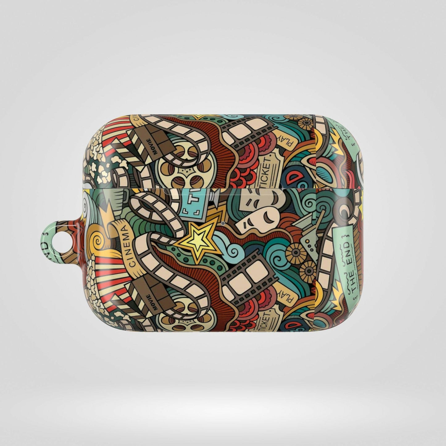 Cinematic AirPod Cases – Popcorn & Film Design