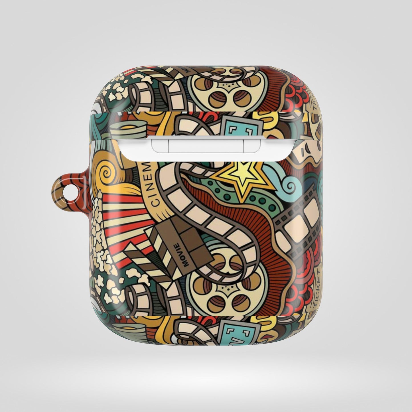 Cinematic AirPod Cases – Popcorn & Film Design