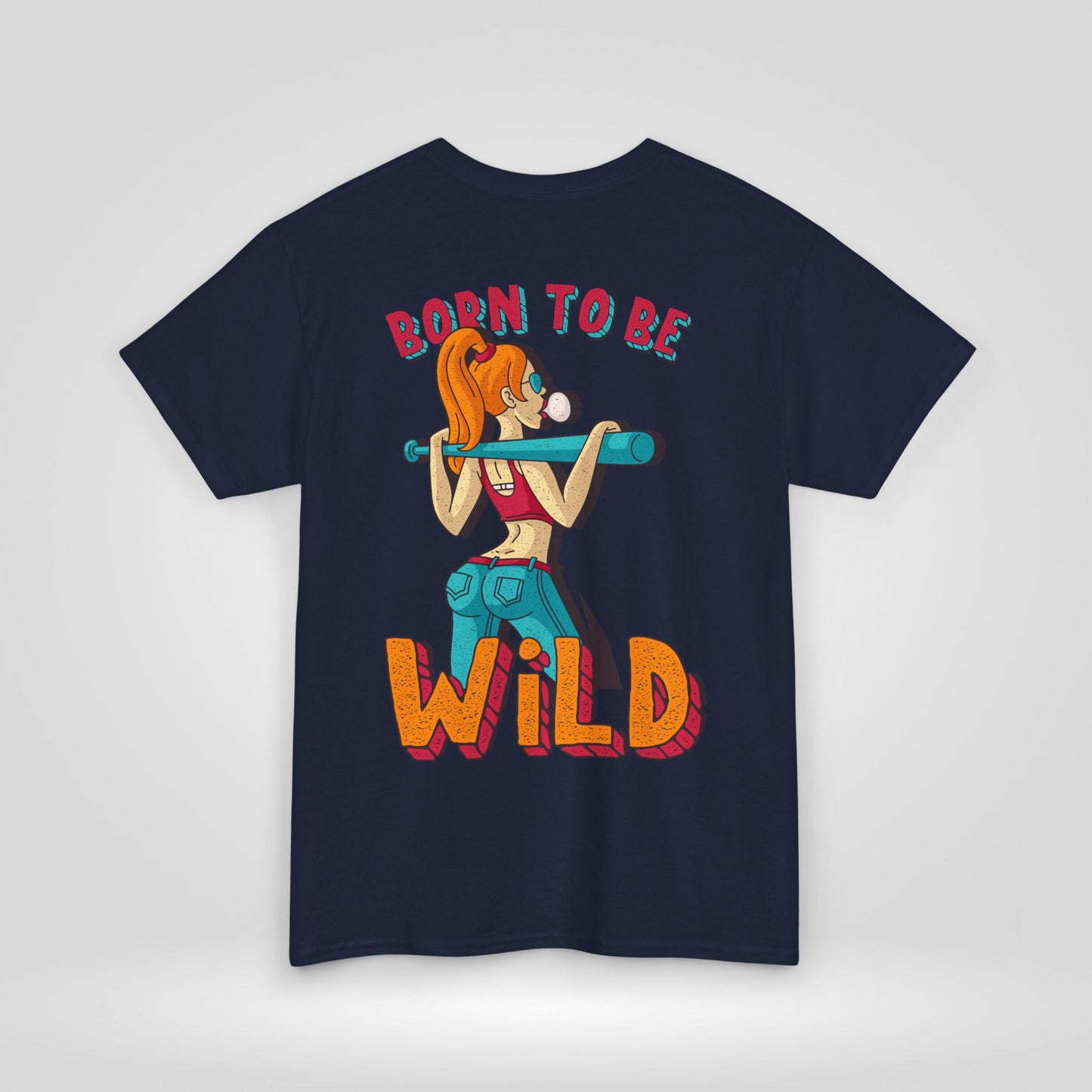 Born to Be Wild Unisex Heavy Cotton Tee, Fun Graphic Shirt, Adventure Tee, Gift for Nature Lovers, Casual Wear, Festival Top, Summer Fashion - Roe Creation