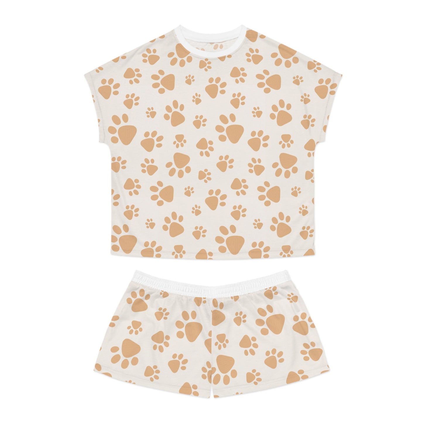 Cozy Women's Pajama Set - Cute Pet Paw Print, Sleepwear, Gift for Pet Lovers, - Roe Creation