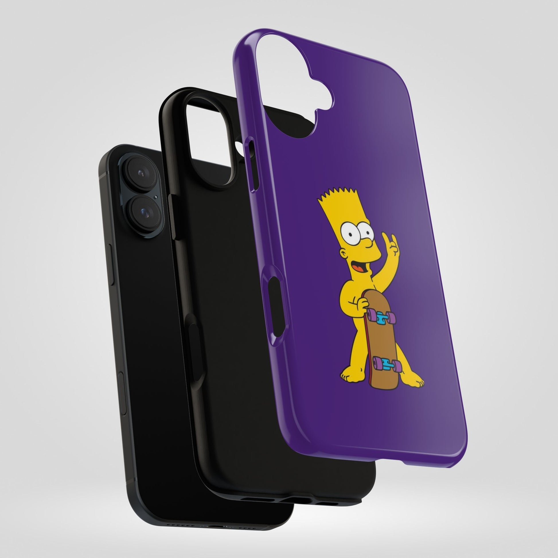 Fun Bart Simpson Skateboard Phone Case - Tough and Stylish - Roe Creation