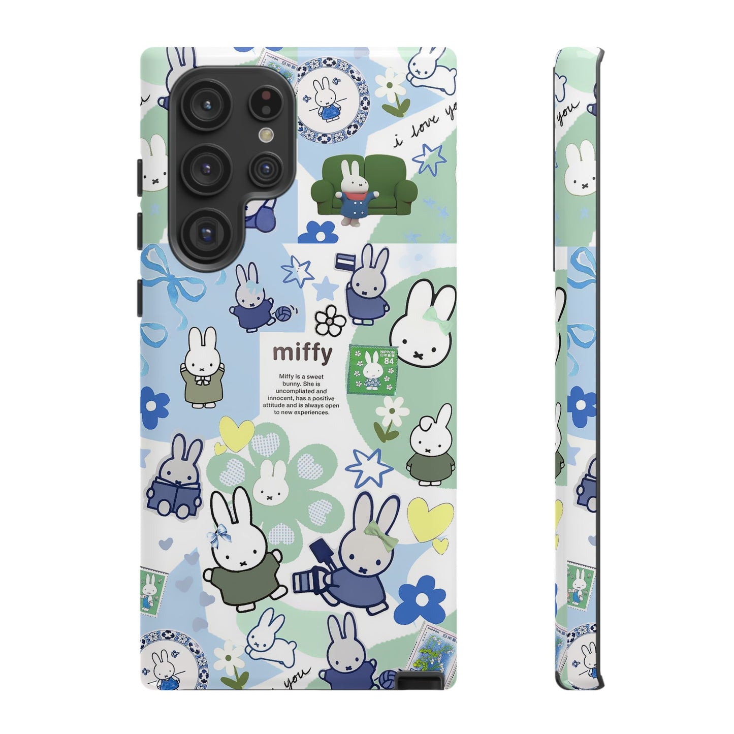 Cute Miffy Tough Phone Case - iPhone, Samsung Stylish Design for Bunny Lovers