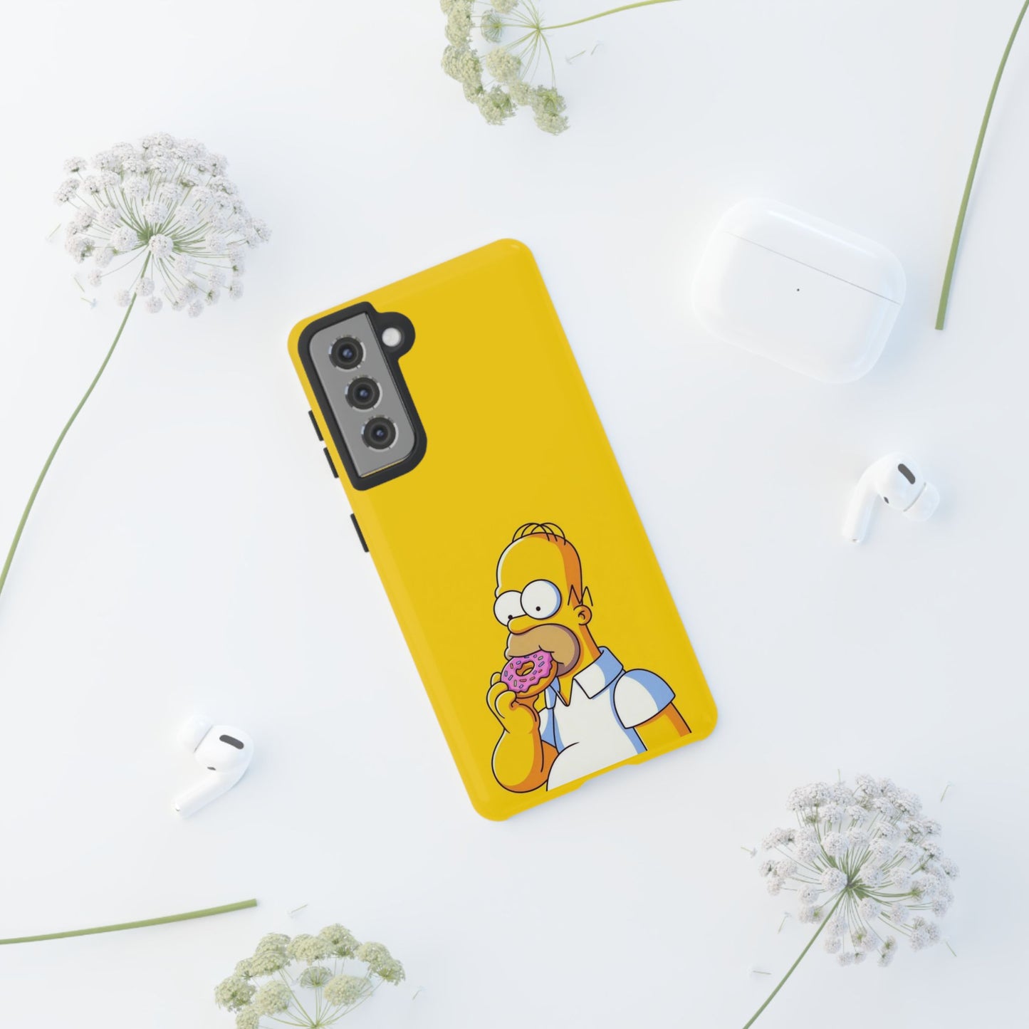 Homer Simpson Phone Case - iPhone, Samsung, Unique Protection for Fans, Cartoon Phone Cover, Gift for Simpsons Lovers, Durable Tough Case