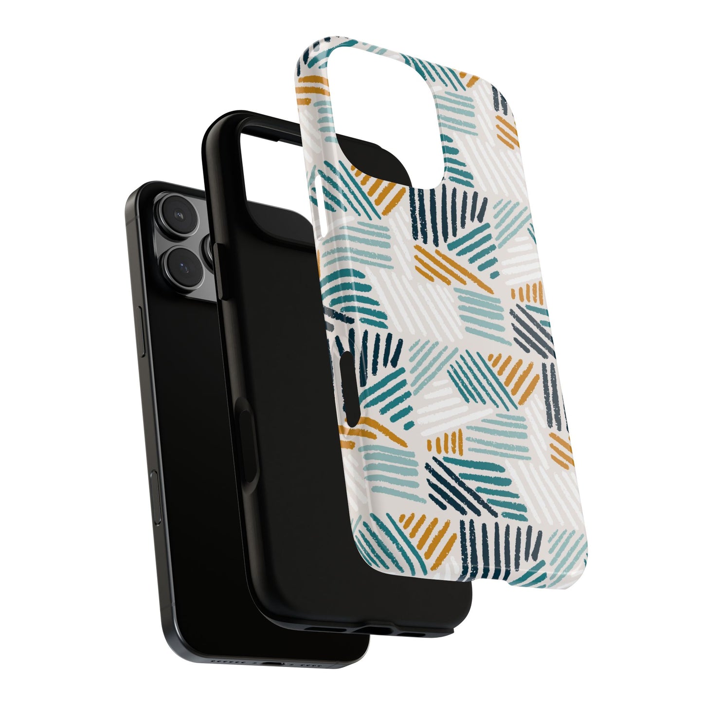 Stylish Tough Phone Case with Geometric Design