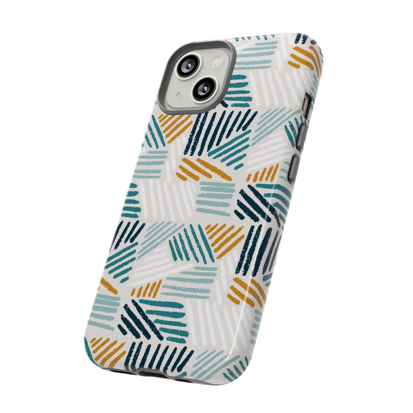 Stylish Tough Phone Case with Geometric Design