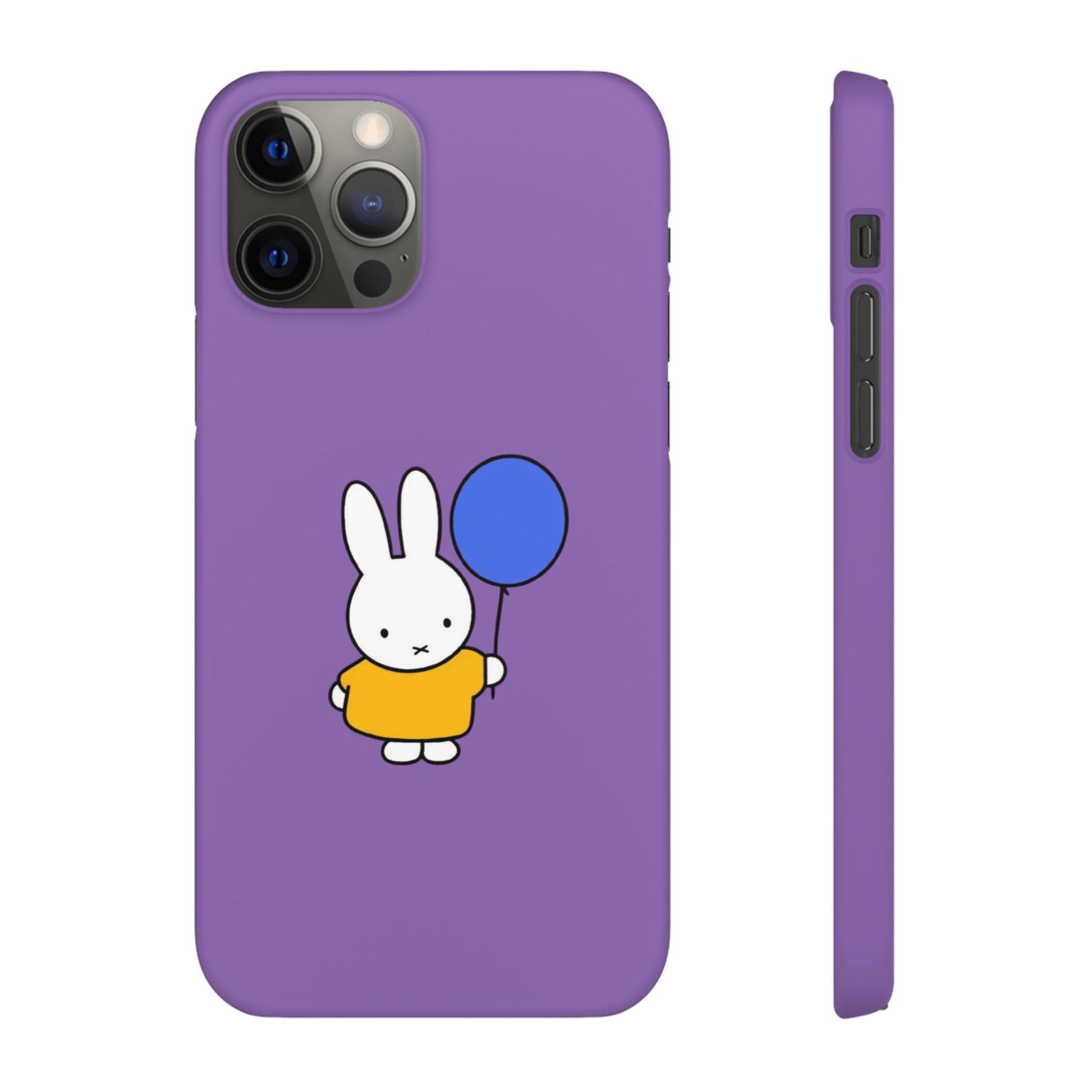 Miffy Phone Case, iPhone, Samsung Snap Case - Cartoon Fun Purple Phone Accessory for Kids and Adults - Roe Creation