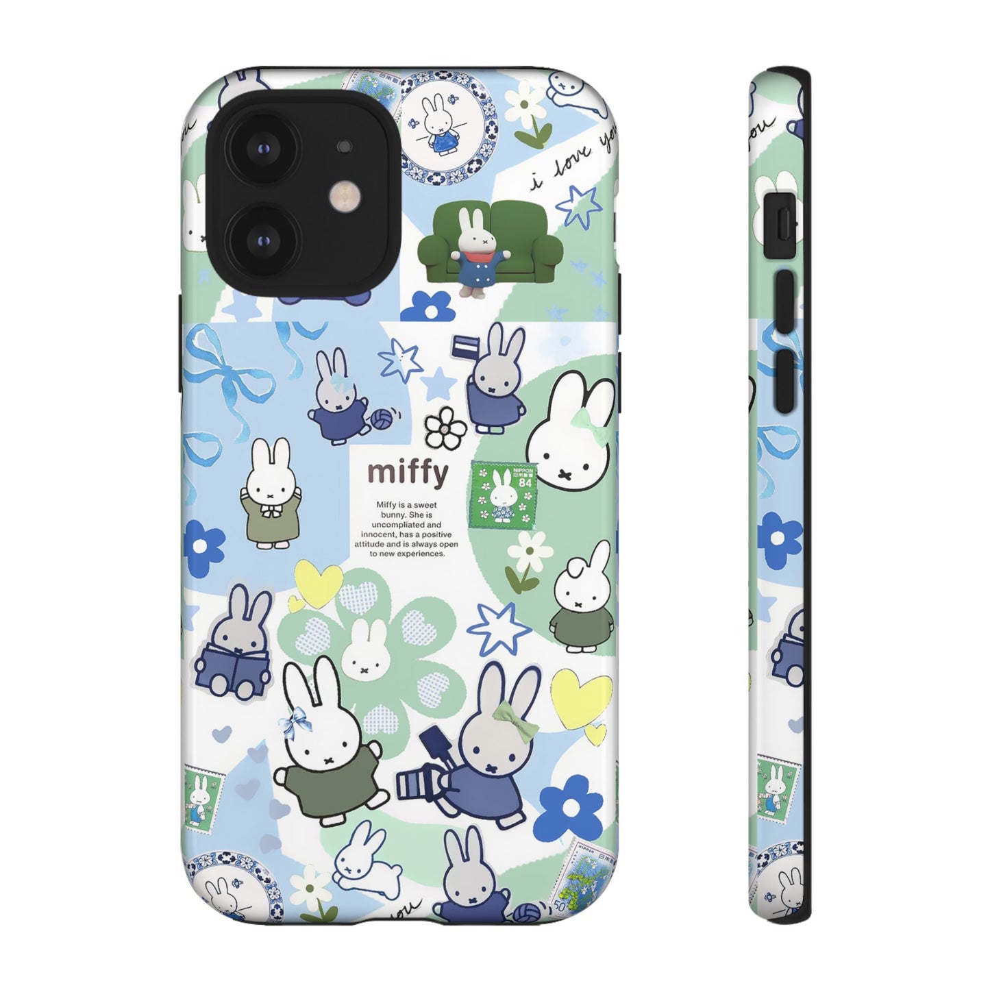 Cute Miffy Tough Phone Case - iPhone, Samsung Stylish Design for Bunny Lovers