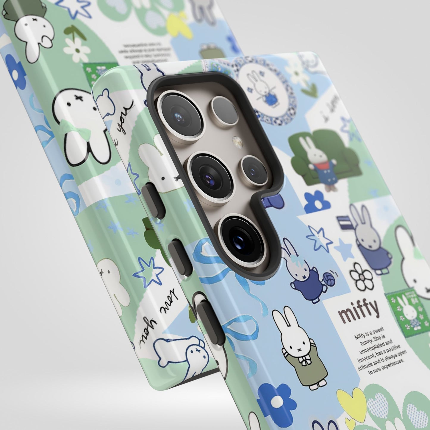 Cute Miffy Tough Phone Case - iPhone, Samsung Stylish Design for Bunny Lovers