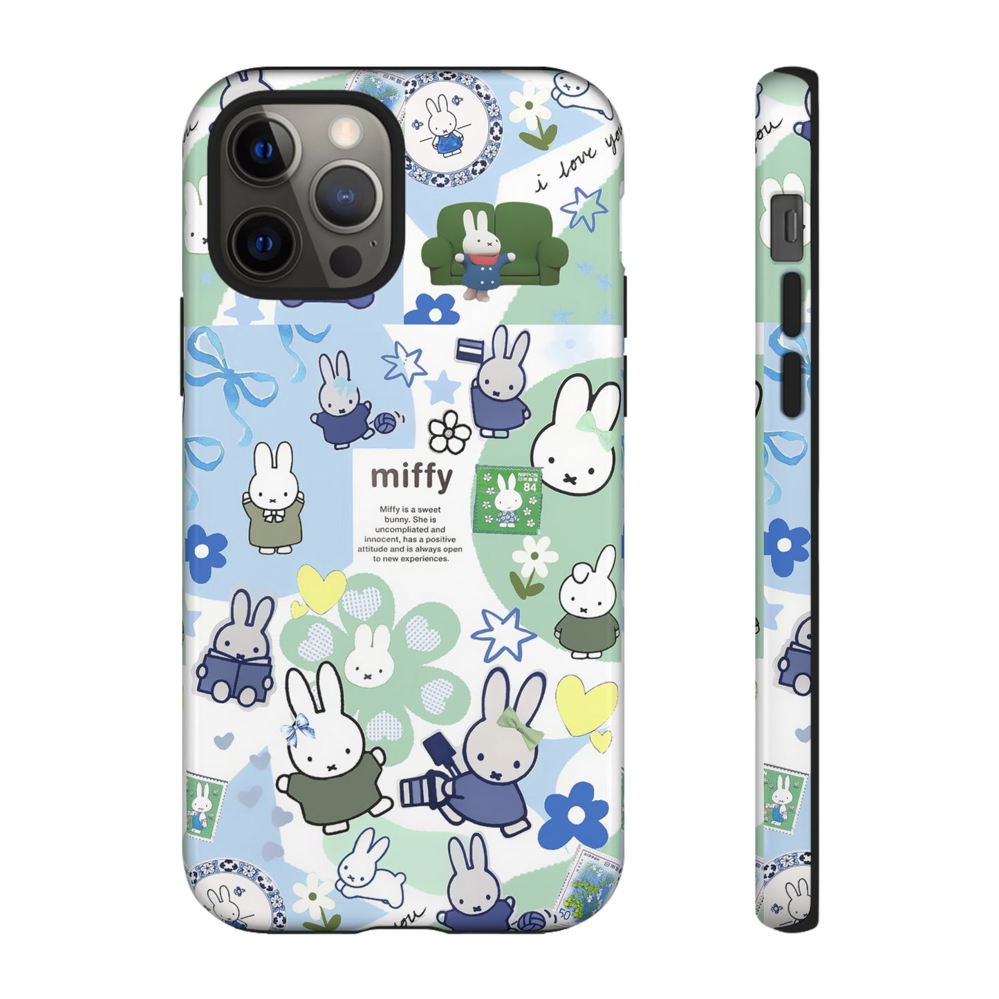 Cute Miffy Tough Phone Case - iPhone, Samsung Stylish Design for Bunny Lovers