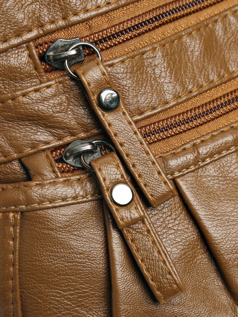 PU Leather Ruched Adjustable Strap Shoulder Bag - Roe Creation