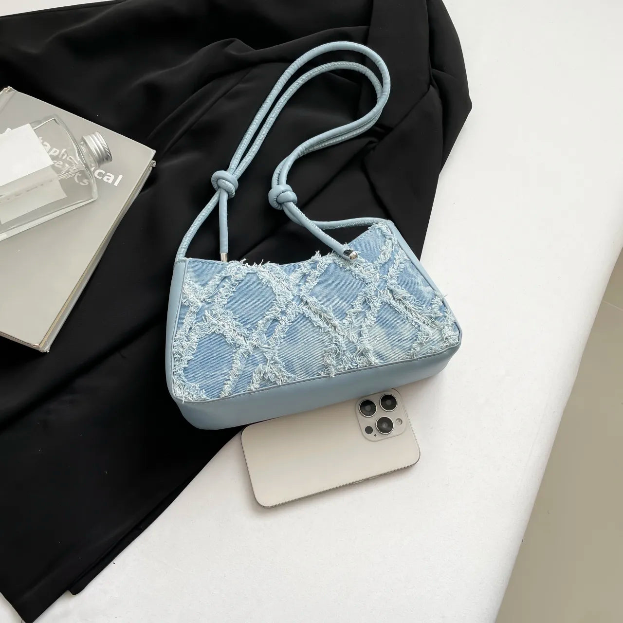 Raw Hem Shoulder Bag - Roe Creation